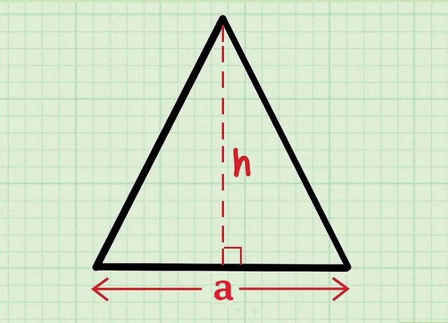 Cách tính chiều cao hình tam giác thường